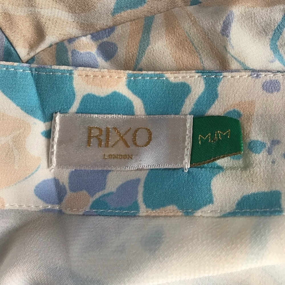 RIXO Light Blue Floral Halter Slip Dress - Picture 8 of 8